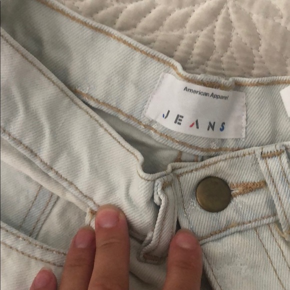 American Apparel High waisted jean shorts - Picture 3 of 3